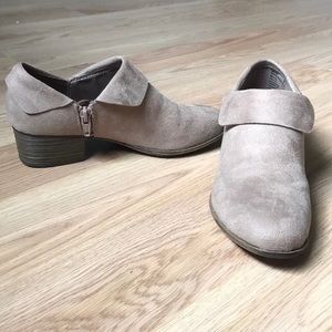 Nude Suede Ankle Boots
